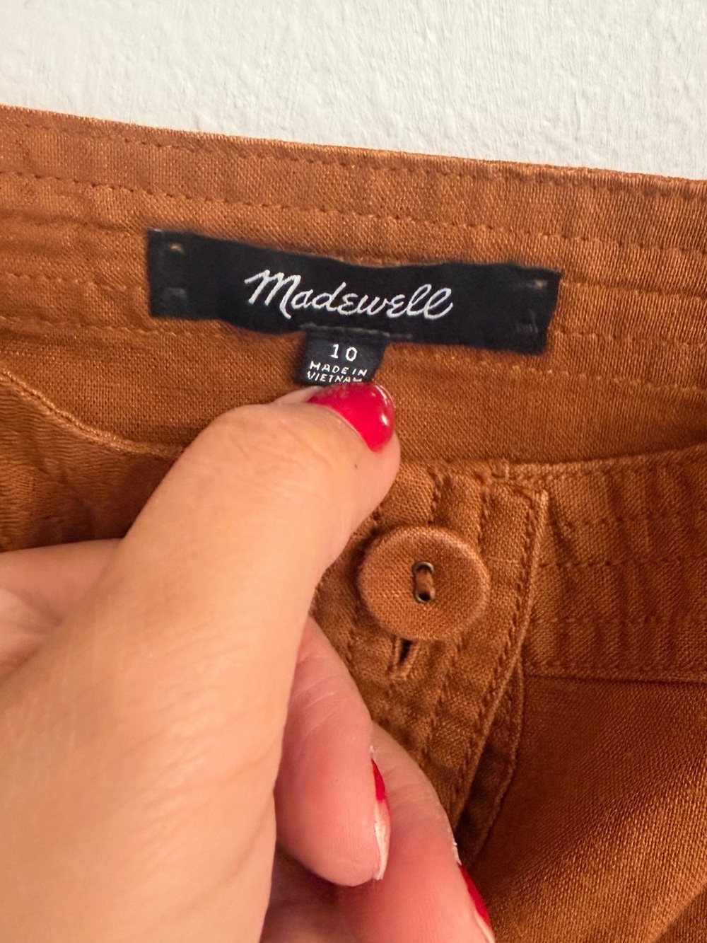 Madewell High-Rise Jeans in Rust